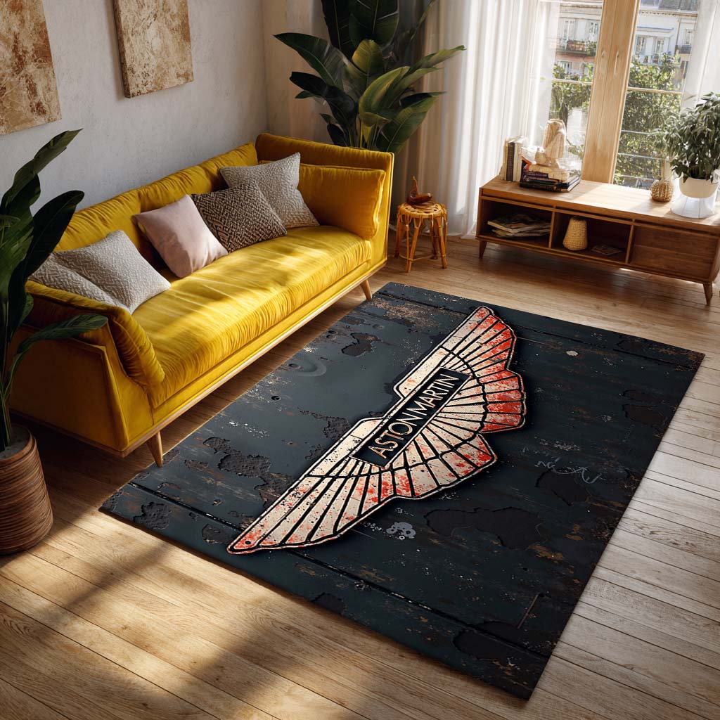 Aston Martin Graffiti On The Wall Teppich – Bild 2