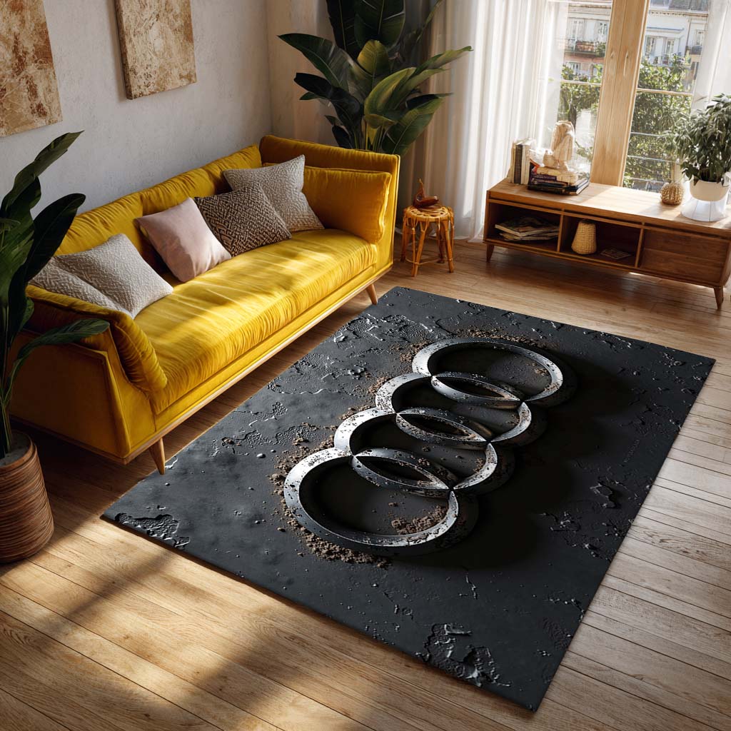 Audi Grey Background 02 Teppich – Bild 2