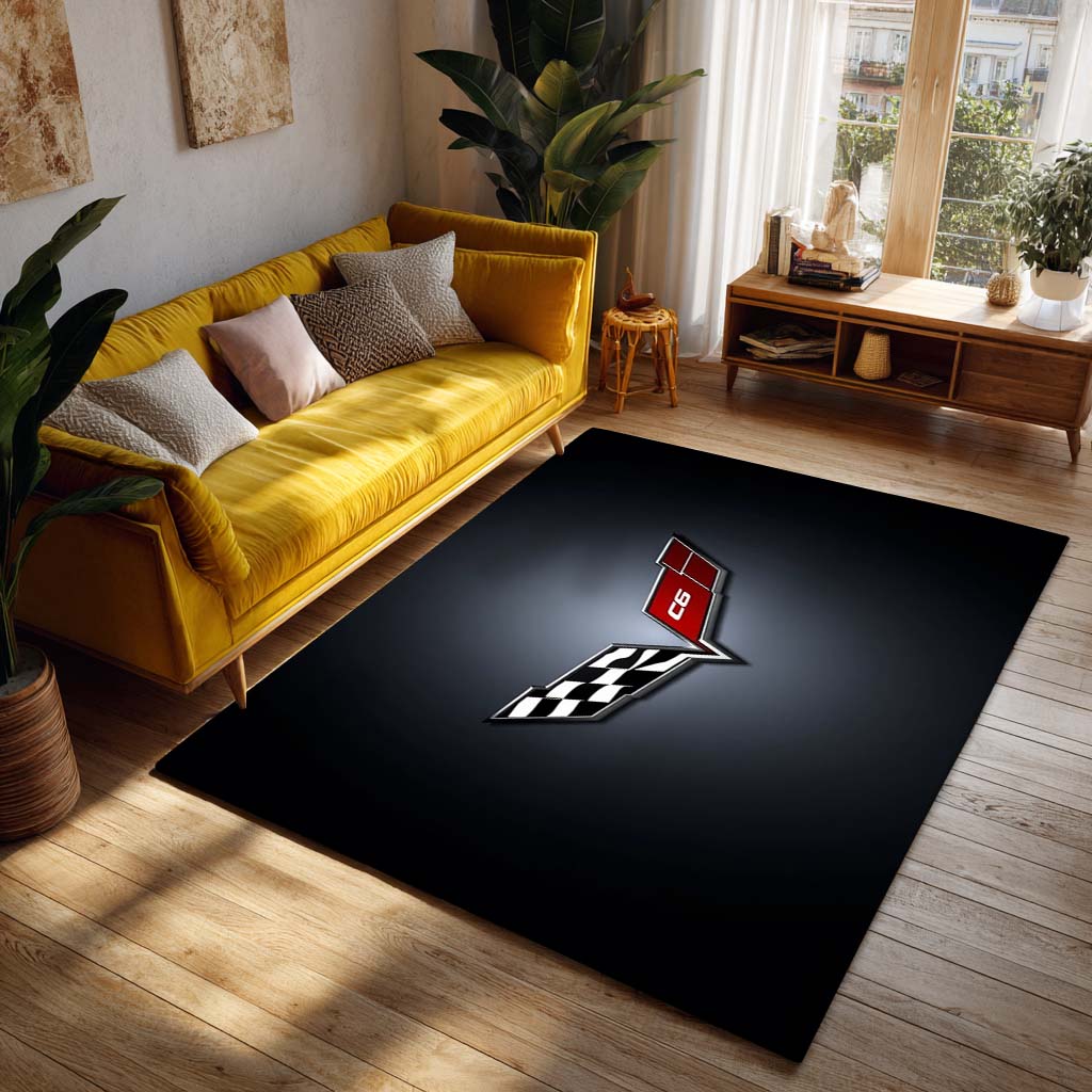 Corvette Dark Background Teppich – Bild 2