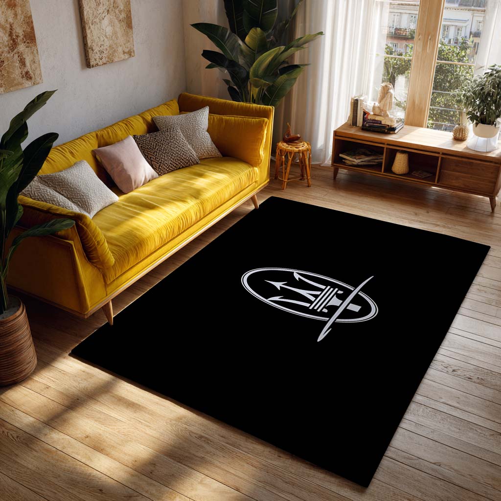 Maserati Symbol Black Background Teppich – Bild 2