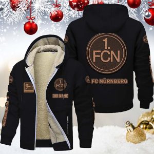 1. FC Nürnberg Gefütterte Kapuzenjacke – Für Herbst & Winter