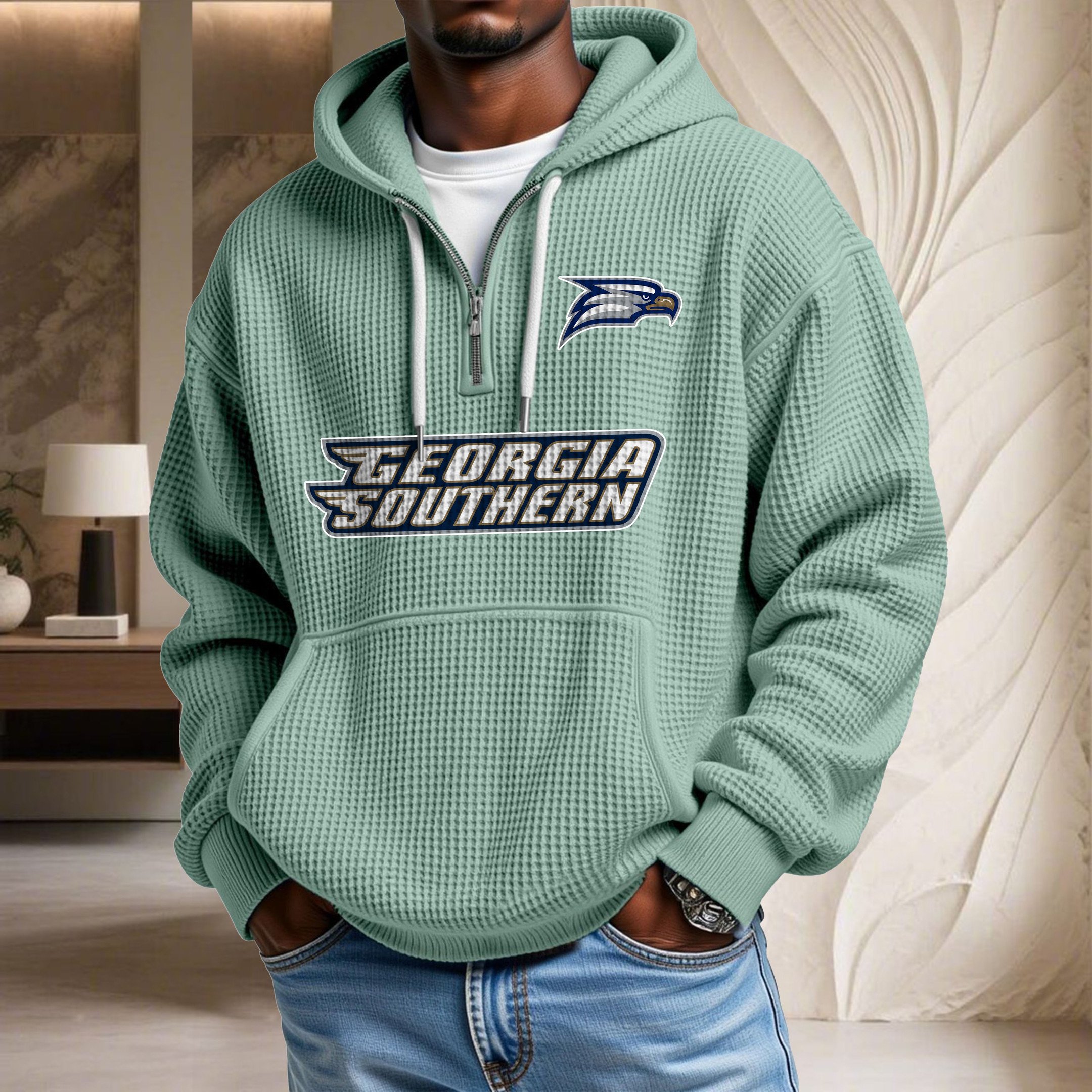 Georgia Southern Eagles Waffelstrick-Hoodie – Bild 8
