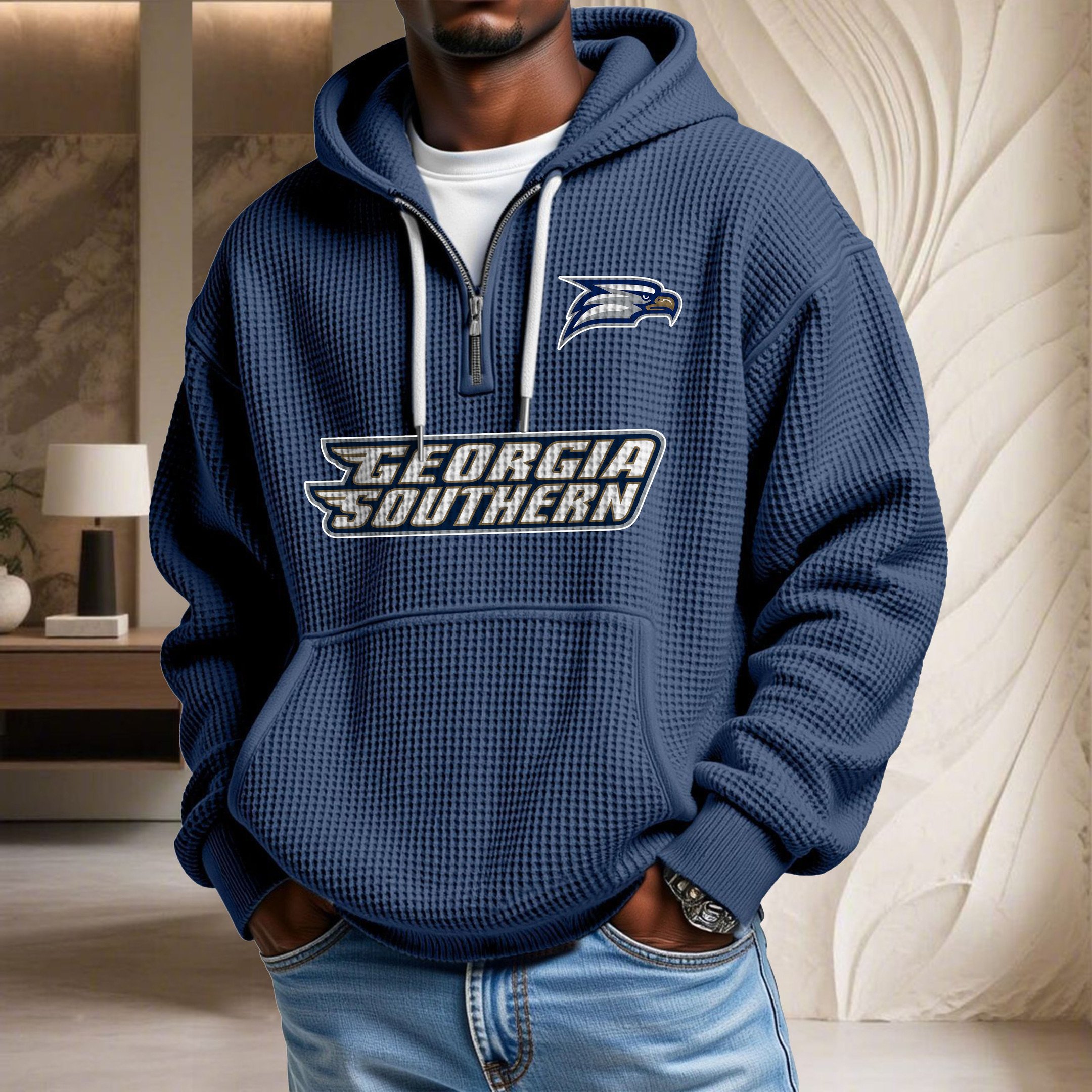 Georgia Southern Eagles Waffelstrick-Hoodie – Bild 4