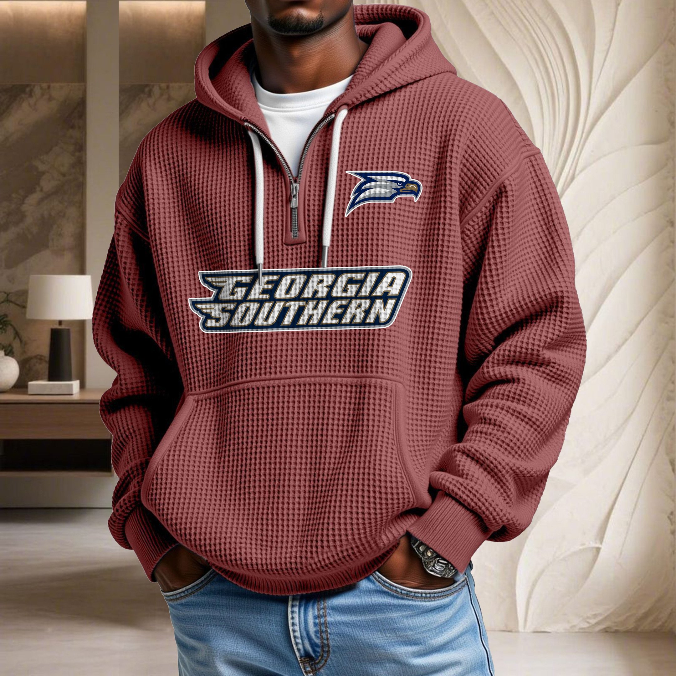 Georgia Southern Eagles Waffelstrick-Hoodie – Bild 3