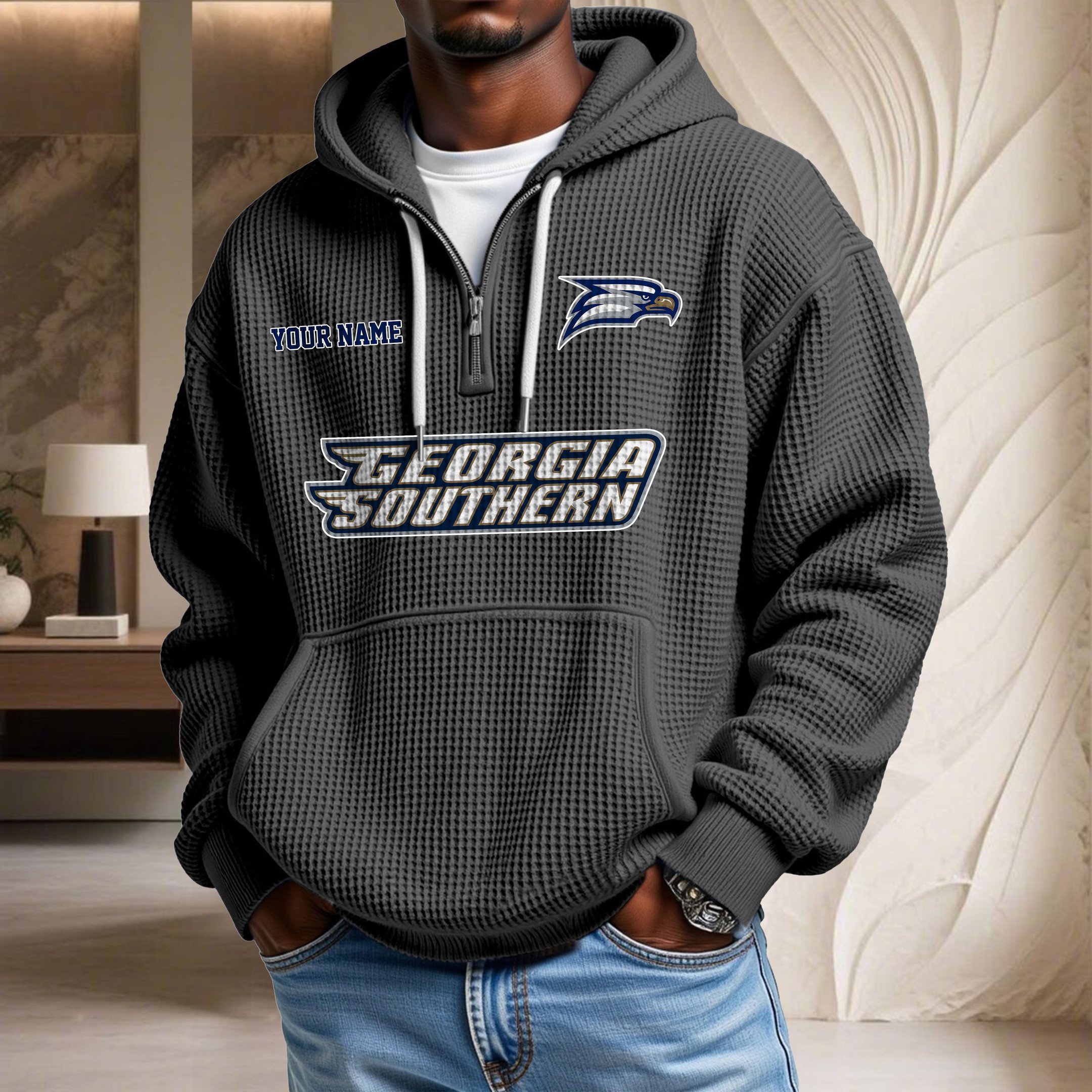 Georgia Southern Eagles Waffelstrick-Hoodie – Bild 2