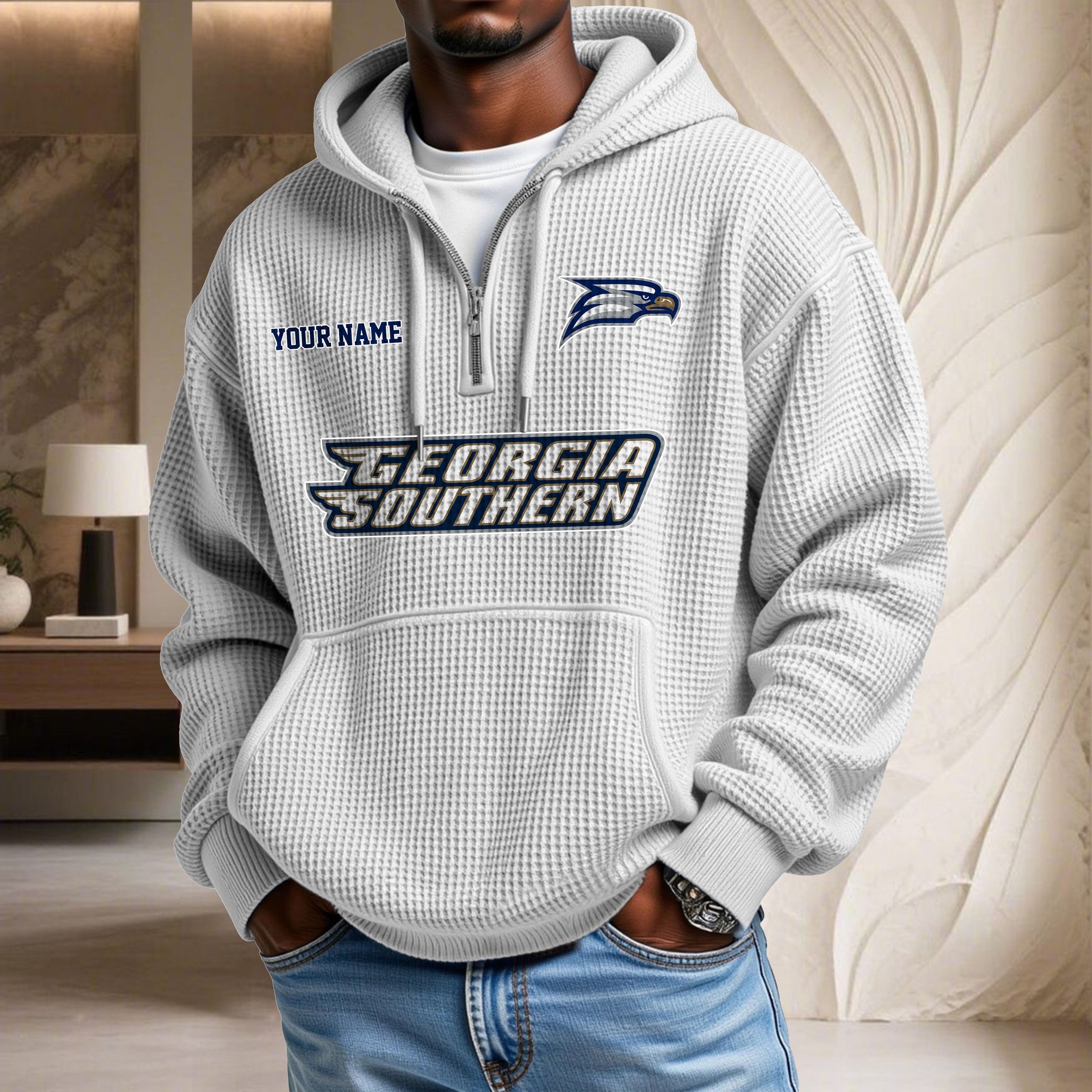 Georgia Southern Eagles Waffelstrick-Hoodie
