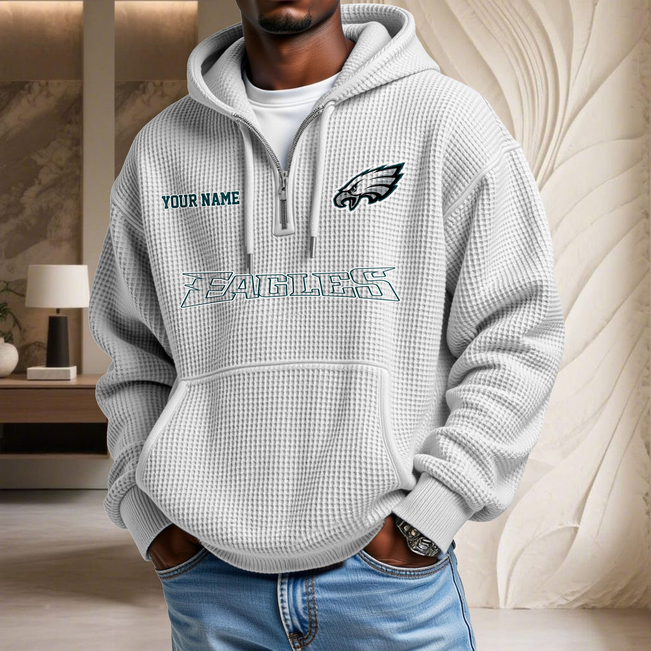 Philadelphia Eagles Waffelstrick-Hoodie