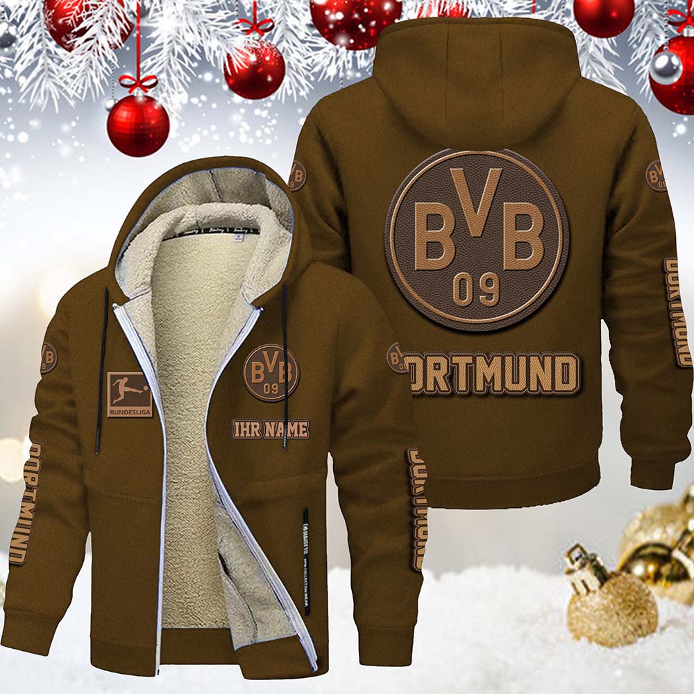 Borussia Dortmund Gefütterte Kapuzenjacke – Für Herbst & Winter – Bild 5