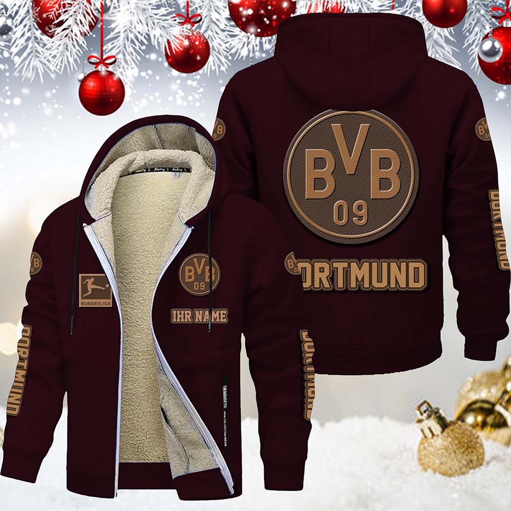 Borussia Dortmund Gefütterte Kapuzenjacke – Für Herbst & Winter – Bild 4