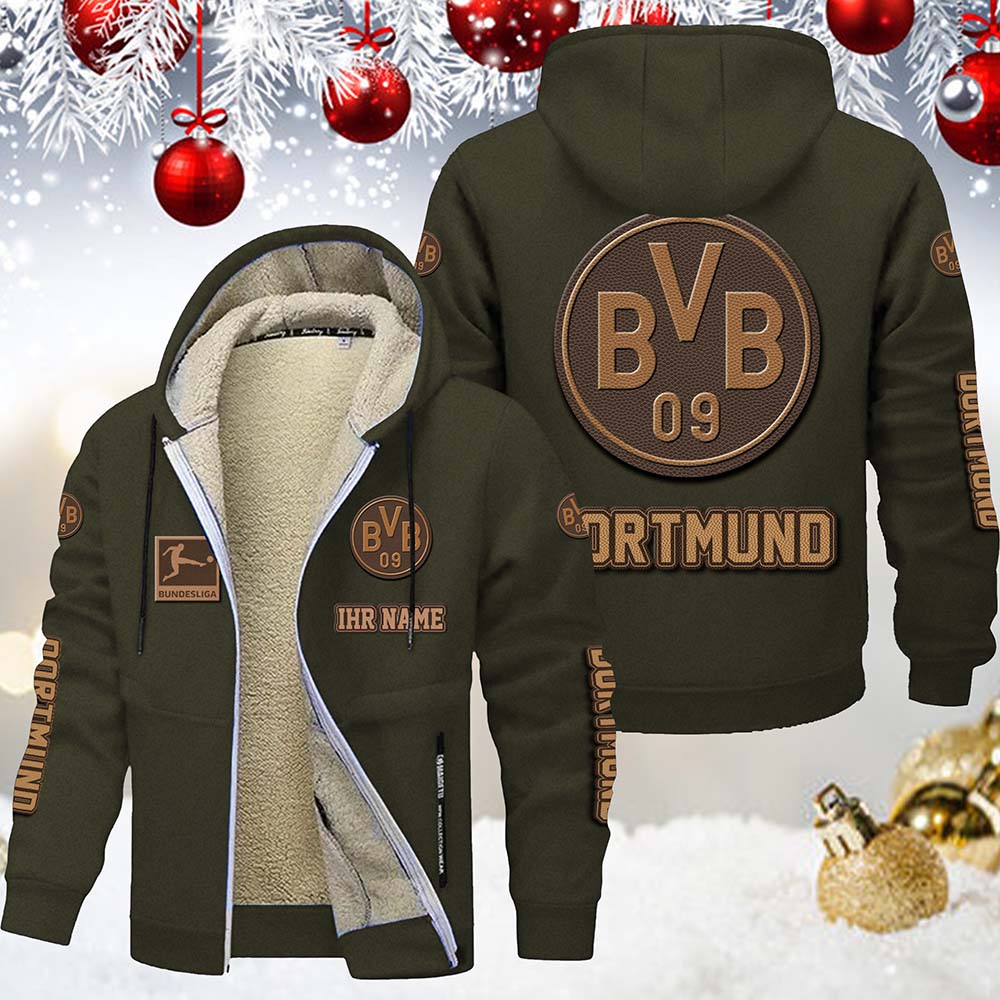 Borussia Dortmund Gefütterte Kapuzenjacke – Für Herbst & Winter – Bild 3