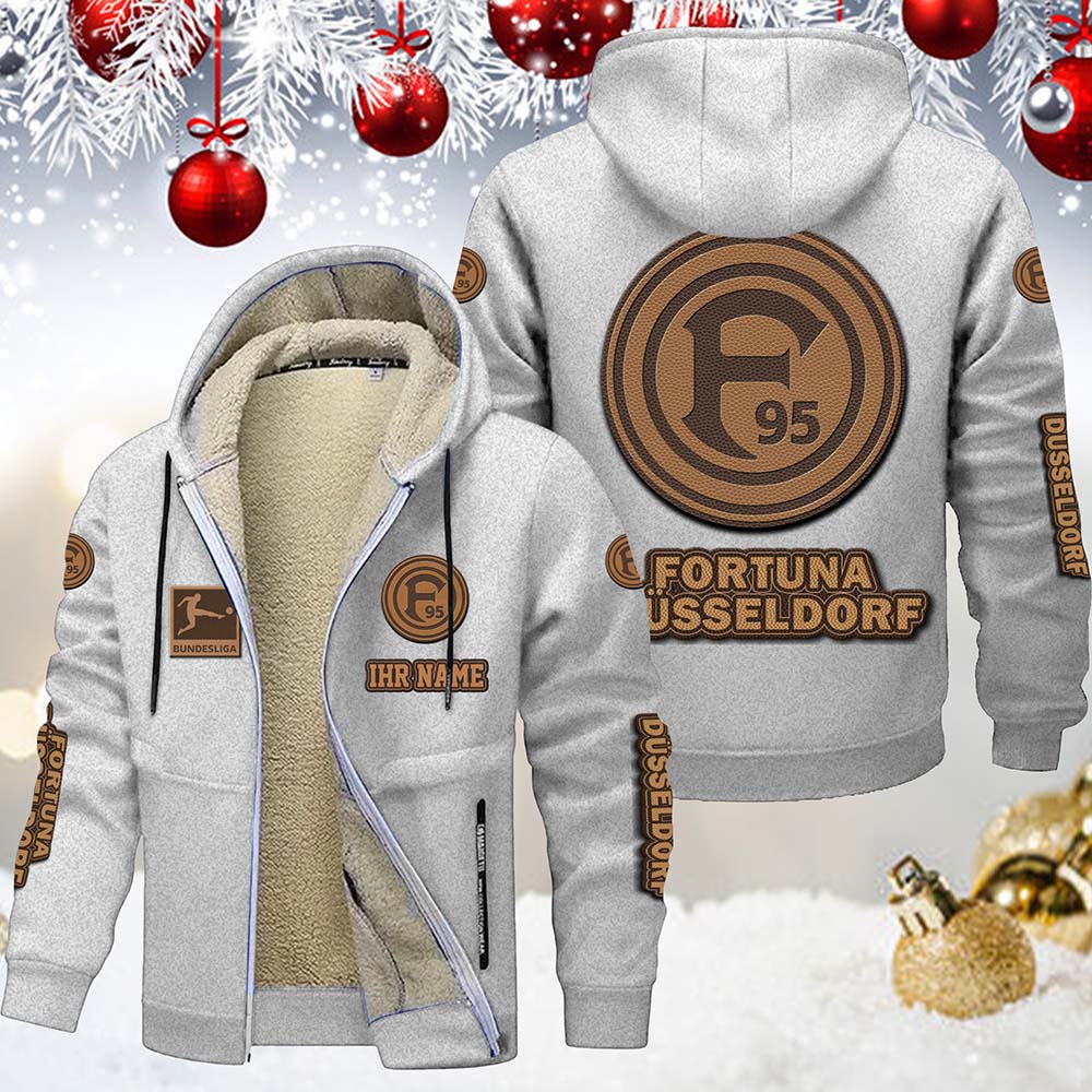 Fortuna Düsseldorf Gefütterte Kapuzenjacke – Für Herbst & Winter – Bild 2