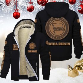 Hertha Berlin Gefütterte Kapuzenjacke – Für Herbst & Winter