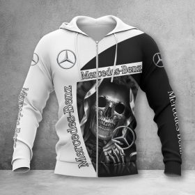 Mercedes-Benz White Zip Hoodie