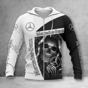 Mercedes-Benz White Zip Hoodie