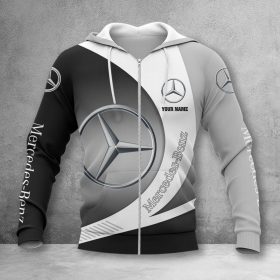 Mercedes-Benz White Zip Hoodie