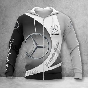 Mercedes-Benz White Zip Hoodie