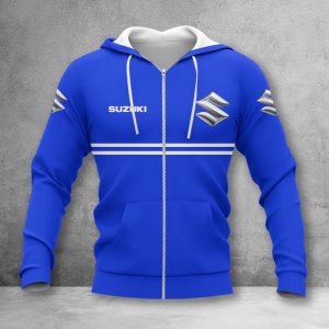Suzuki Blue Zip Hoodie