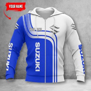 Suzuki Blue Zip Hoodie