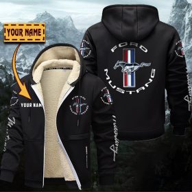 Ford Mustang Gefütterte Kapuzenjacke – Für Herbst & Winter