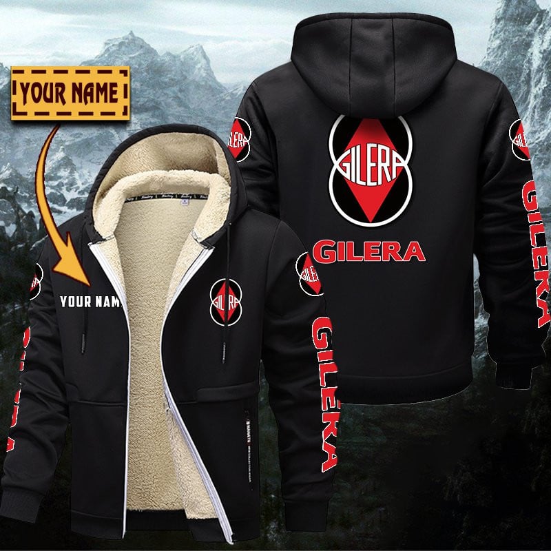 Gilera Motorcycles Gefütterte Kapuzenjacke – Für Herbst & Winter – Bild 3