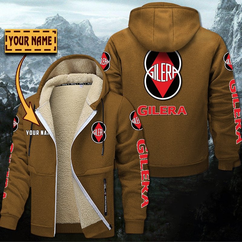 Gilera Motorcycles Gefütterte Kapuzenjacke – Für Herbst & Winter – Bild 4