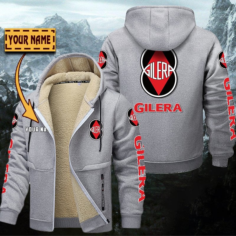 Gilera Motorcycles Gefütterte Kapuzenjacke – Für Herbst & Winter – Bild 6