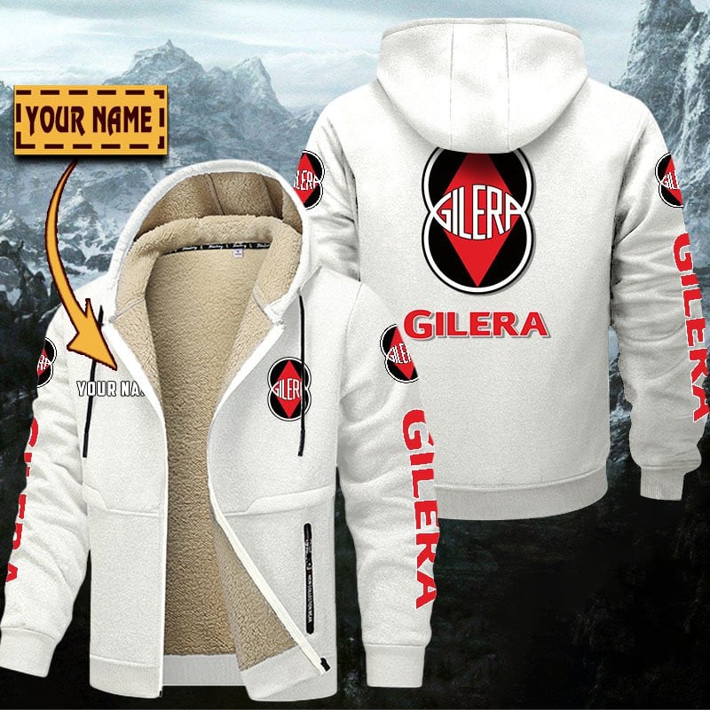 Gilera Motorcycles Gefütterte Kapuzenjacke – Für Herbst & Winter – Bild 9