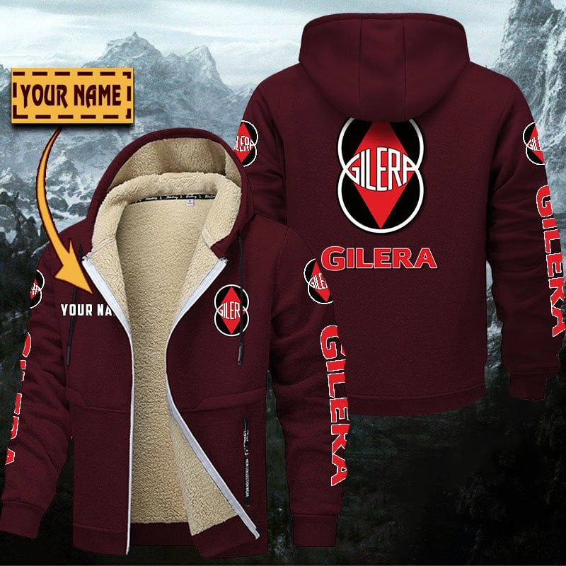 Gilera Motorcycles Gefütterte Kapuzenjacke – Für Herbst & Winter