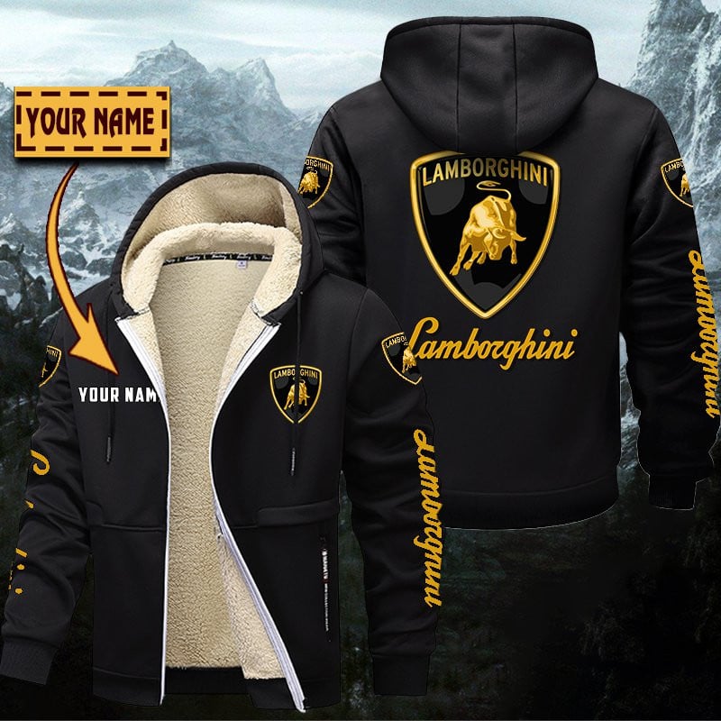 Lamborghini Gefütterte Kapuzenjacke – Für Herbst & Winter – Bild 3