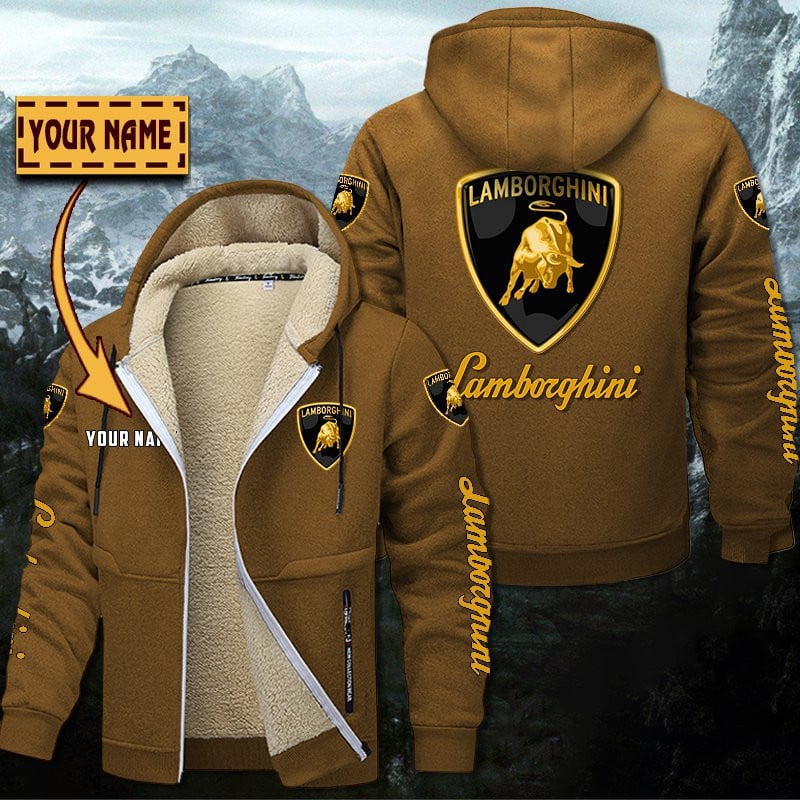 Lamborghini Gefütterte Kapuzenjacke – Für Herbst & Winter