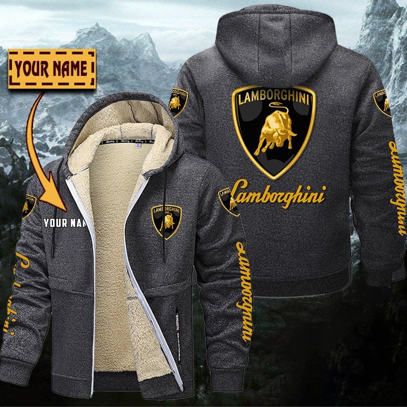 Lamborghini Gefütterte Kapuzenjacke – Für Herbst & Winter – Bild 4