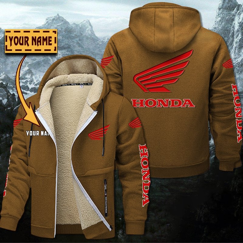 Honda Motorcycle Gefütterte Kapuzenjacke – Für Herbst & Winter – Bild 4
