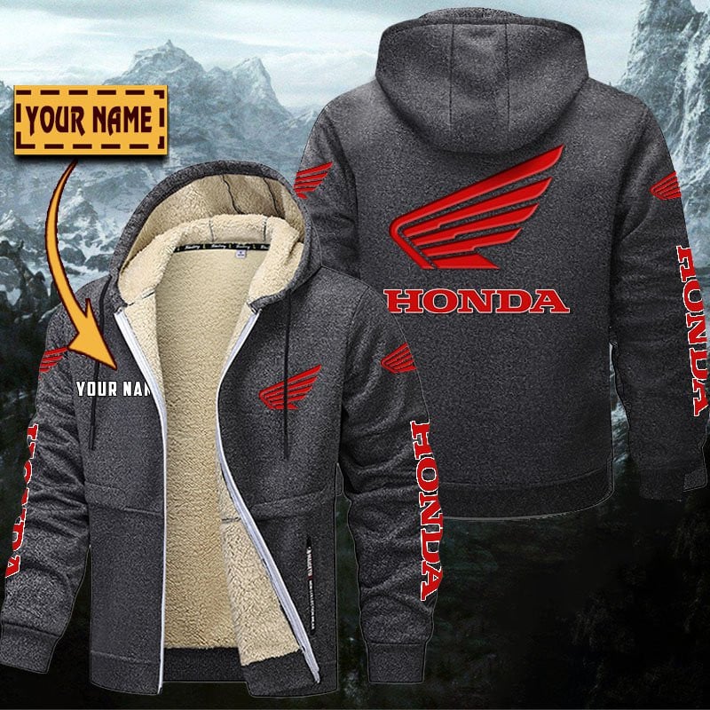 Honda Motorcycle Gefütterte Kapuzenjacke – Für Herbst & Winter – Bild 5