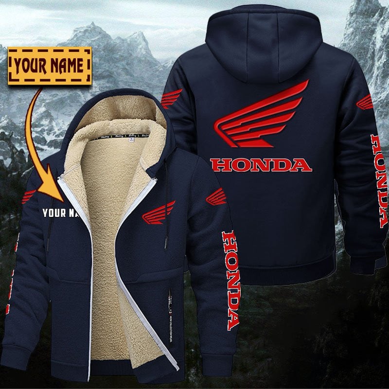 Honda Motorcycle Gefütterte Kapuzenjacke – Für Herbst & Winter – Bild 7