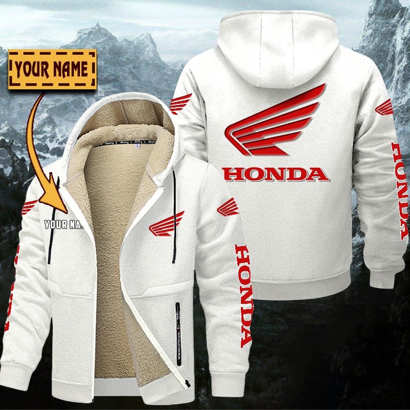 Honda Motorcycle Gefütterte Kapuzenjacke – Für Herbst & Winter – Bild 9