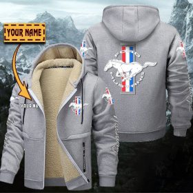 Ford Mustang Gefütterte Kapuzenjacke – Für Herbst & Winter