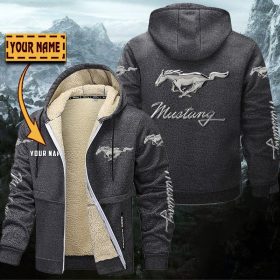 Ford Mustang Gefütterte Kapuzenjacke – Für Herbst & Winter