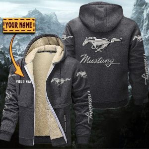 Ford Mustang Gefütterte Kapuzenjacke – Für Herbst & Winter