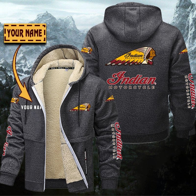 Indian Motorcycle Gefütterte Kapuzenjacke – Für Herbst & Winter – Bild 5