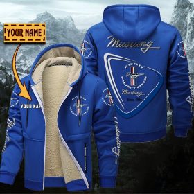 Ford Mustang Gefütterte Kapuzenjacke – Für Herbst & Winter