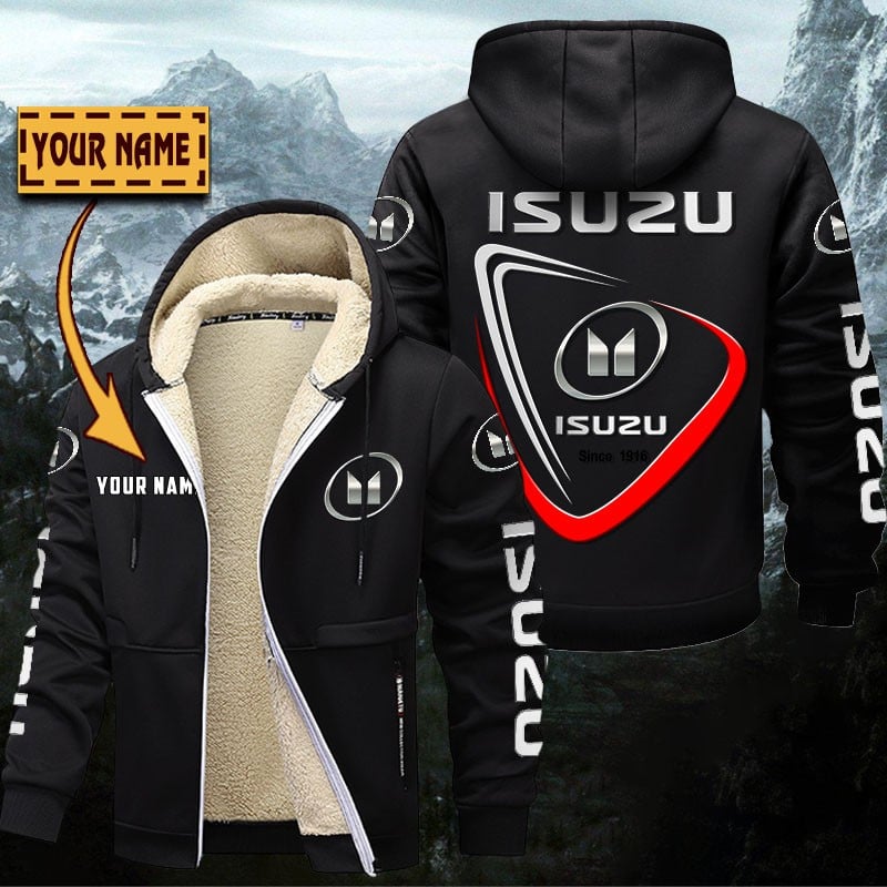 Isuzu Gefütterte Kapuzenjacke – Für Herbst & Winter – Bild 3