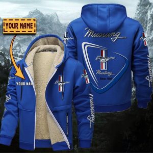 Ford Mustang Gefütterte Kapuzenjacke – Für Herbst & Winter