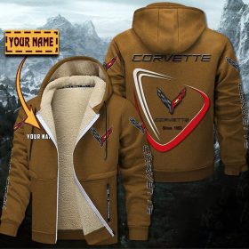 Chevrolet Corvette Gefütterte Kapuzenjacke – Für Herbst & Winter