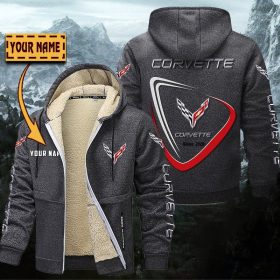 Corvette C8 Gefütterte Kapuzenjacke – Für Herbst & Winter