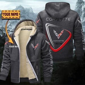 Corvette C8 Gefütterte Kapuzenjacke – Für Herbst & Winter