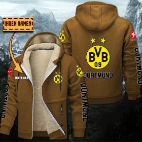 Borussia Dortmund Gefütterte Kapuzenjacke – Für Herbst & Winter