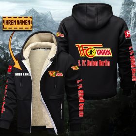 Union Berlin Gefütterte Kapuzenjacke – Für Herbst & Winter
