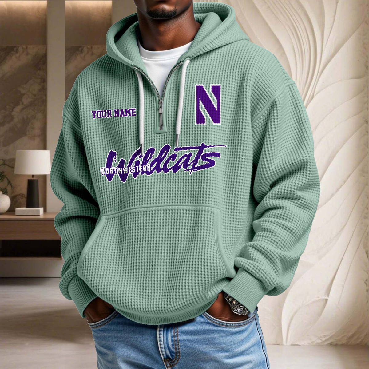 Northwestern Wildcats Waffelstrick-Hoodie – Bild 9
