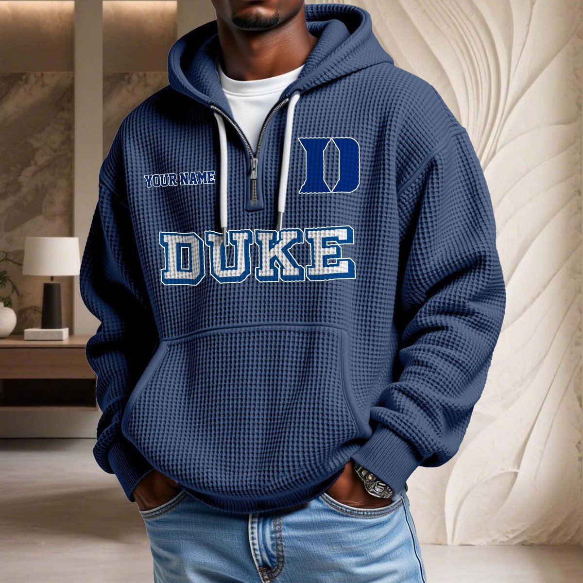 Duke Blue Devils Waffelstrick-Hoodie – Bild 5