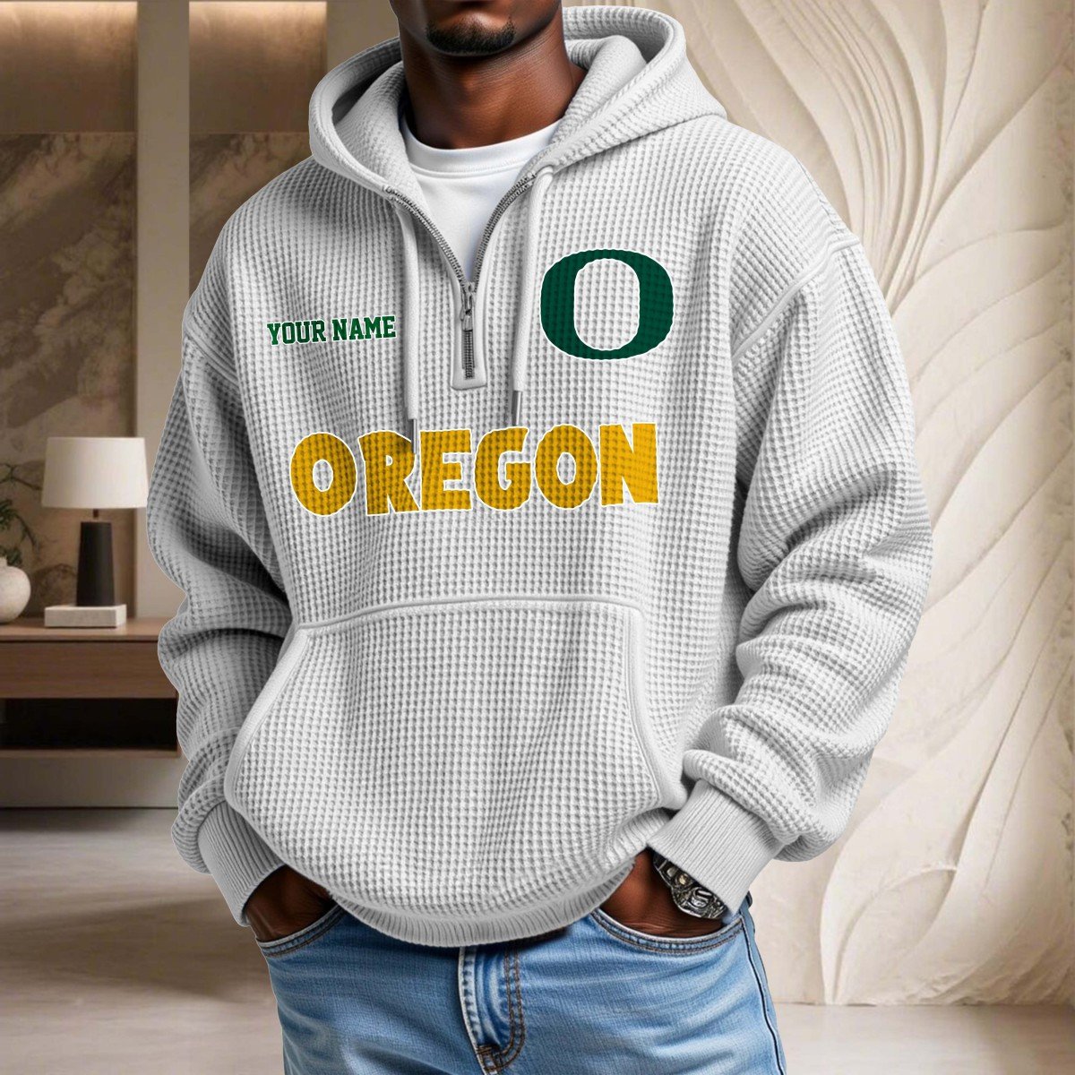 Oregon Ducks Waffelstrick-Hoodie